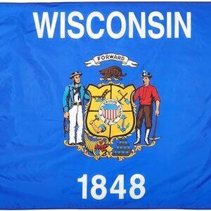 WISCONSIN STATE FLAG 3X5 1884
